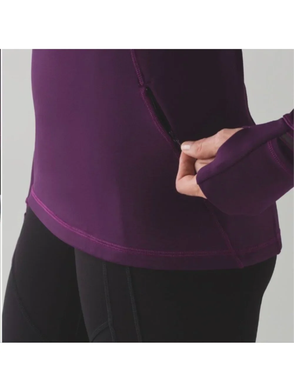 Lululemon First Mile 1/2 Zip Darkest Magenta